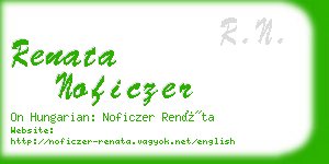 renata noficzer business card